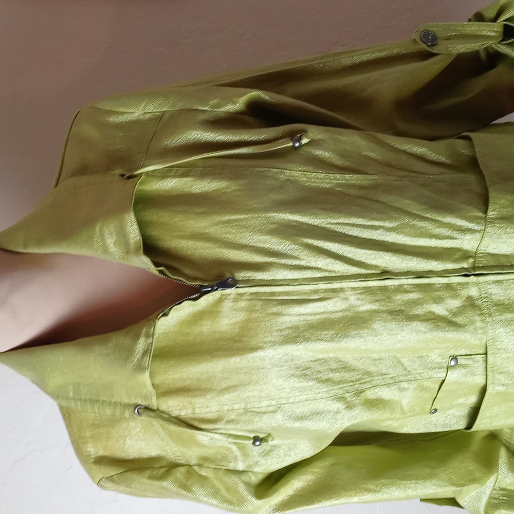 Ruby Rd Iridescent Fabric Zippered Jacket - image 2